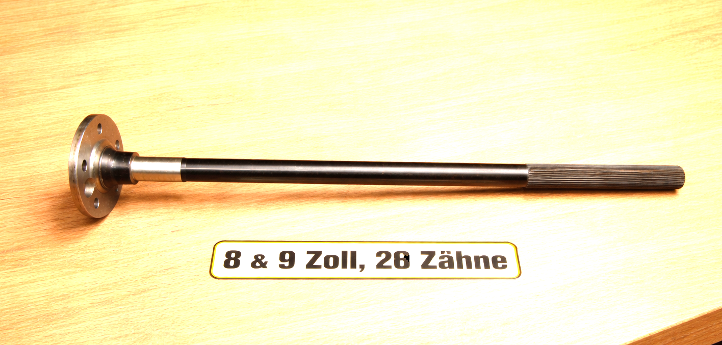Ford 8 & 9 Zoll, Steckachse 28 Zähne - Muss auf Länge gekürzt werden