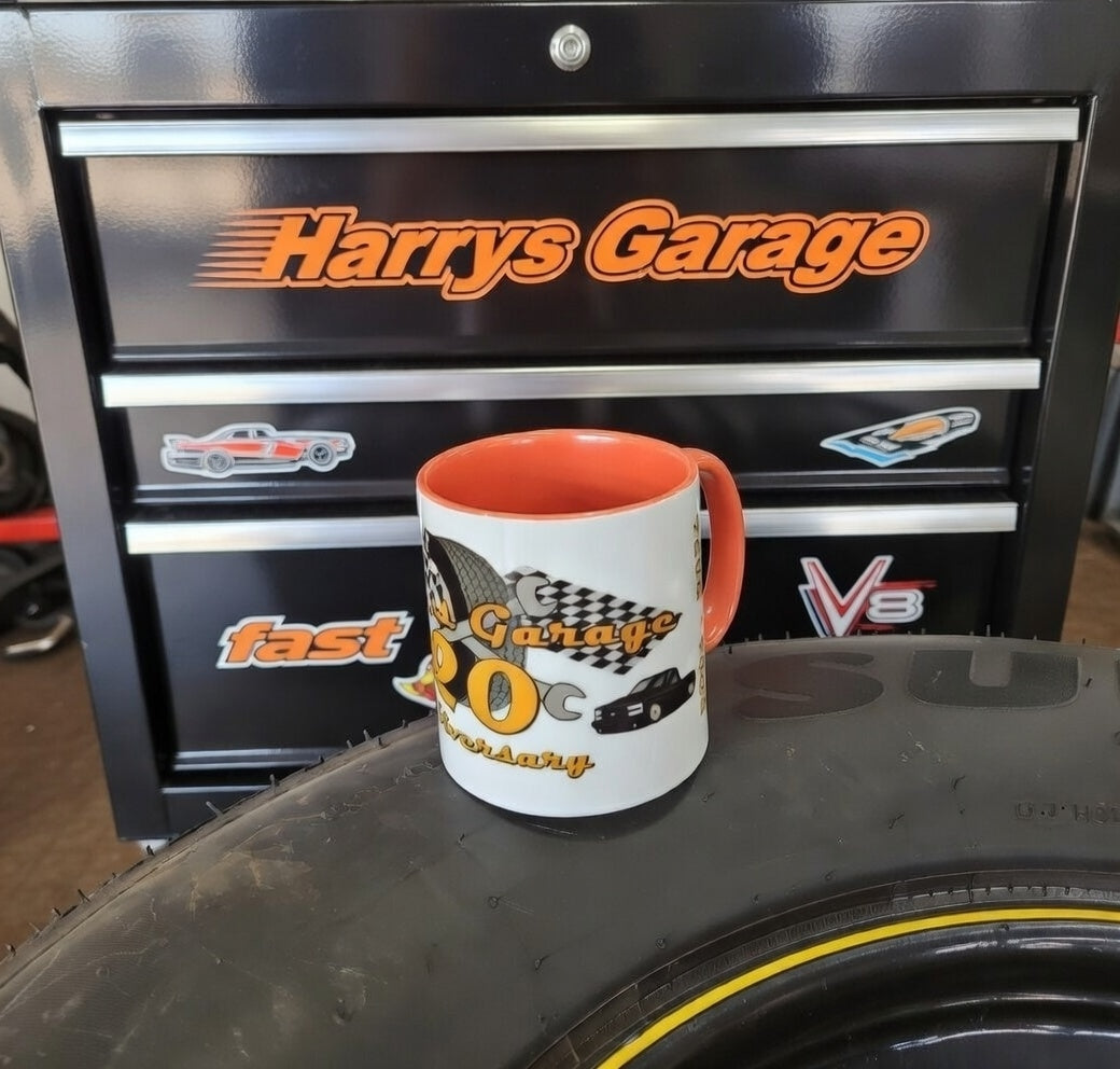 Kaffeebecher " Harrys Garage 20'Anniversary"