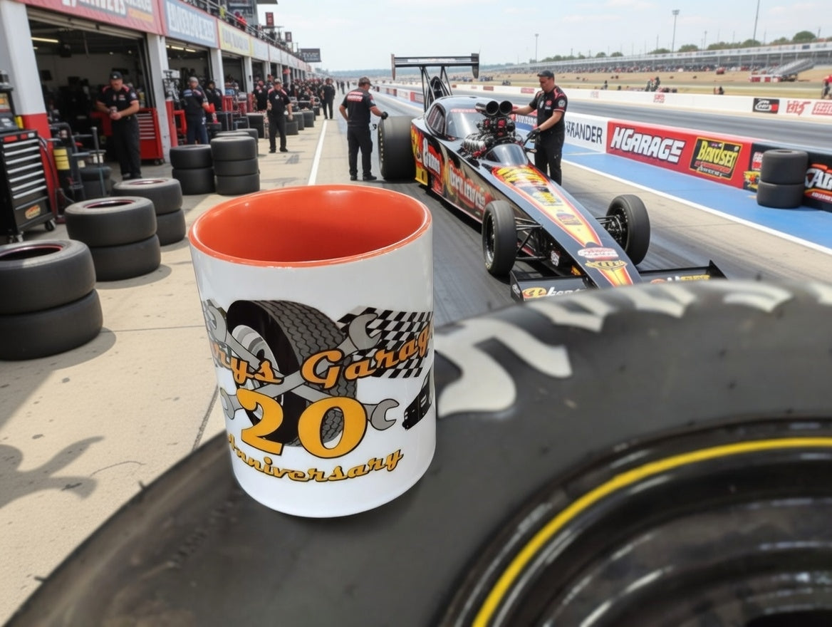 Kaffeebecher " Harrys Garage 20'Anniversary"